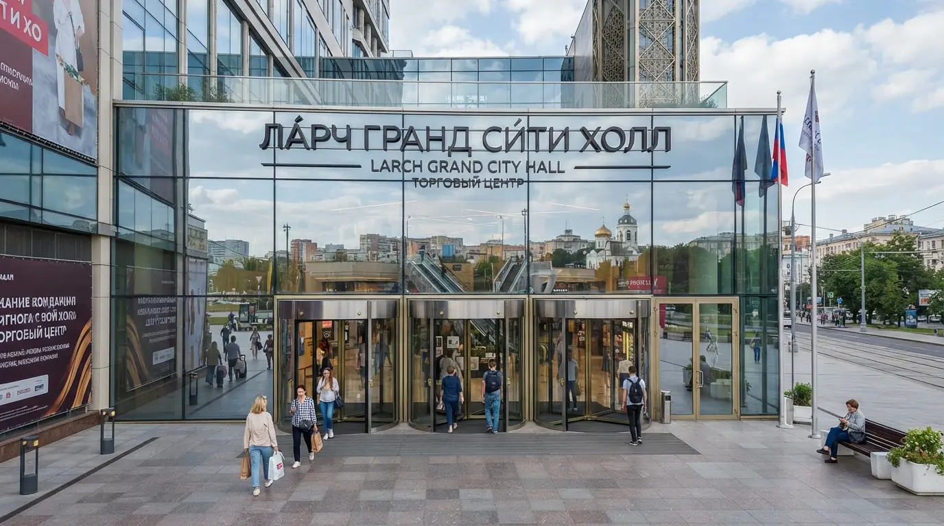 Карусельные и вращающиеся двери: фрагмент интерьера